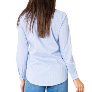 Chemise Bleue à rayures Femme JDY Mio vue 0