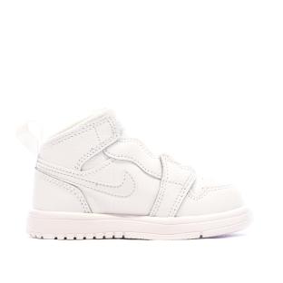 Baskets Blanches Garçon Nike Jordan 1 vue 2