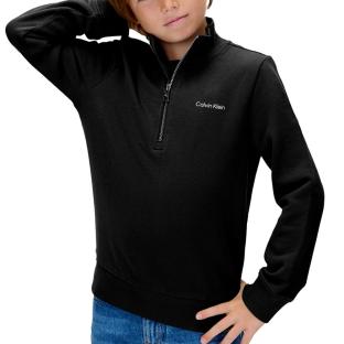Pull Noir Garçon Calvin Klein Jeans Chest vue 0