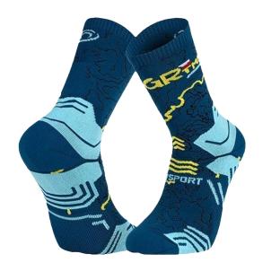 1x Paire de Chaussettes Bleu/Vert Homme BV SPORT 193 pas cher