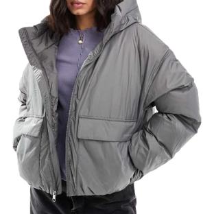 Doudoune Gris Femme Converse Synthetic Puffer vue 0