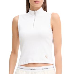 Top Blanc Femme Calvin Klein Jeans A- Woven vue 0