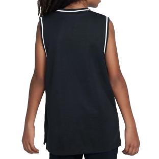 Camiseta sin mangas negra para niña Nike K Nk Df Cob Jsy Tank ver 0