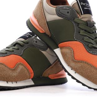 Baskets Oranges/Kaki Garçon Pepe Jeans London vue 7
