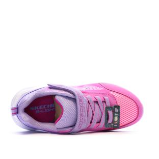 Baskets Roses/Mauves Fille Skechers Sola Glow vue 0
