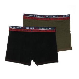 x2 Boxers Noir/Kaki Serge Homme Blanco Class3 vue 2