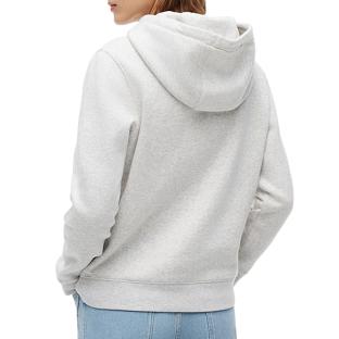 Grau meliertes Damen-Kapuzen-Sweatshirt von Tommy Hilfiger mit Flaggenmotiv Ansicht 0