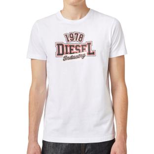 T-shirt Blanc Homme Diesel Diegos A03365 pas cher