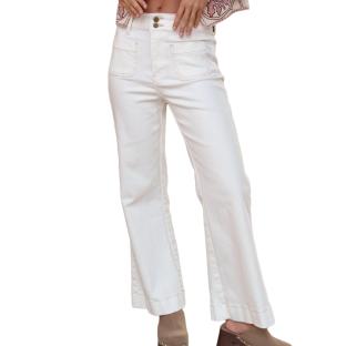 Jean Flare Blanc Femme Oraije Elenette vue 0