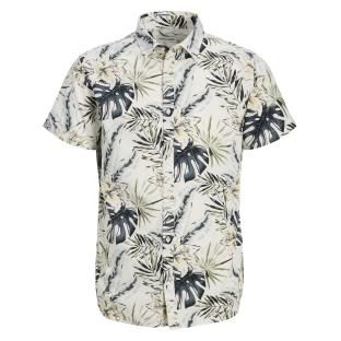 Chemise Blanches/Marine Homme Jack & Jones Hawaii vue 3