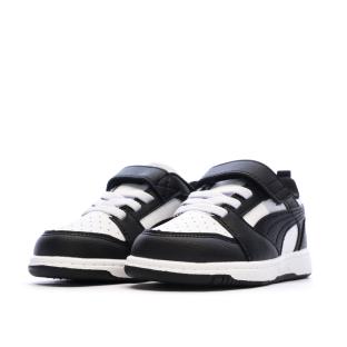 Baskets Noires/Blanches Garçon Puma Rebounds vue 0