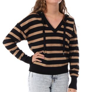 Pull Noir/Doré Femme Morgan Ballo pas cher