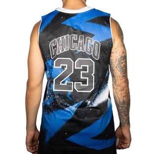 Chicago Maillot de basket Noir/Bleu Homme Sport Zone vue 0