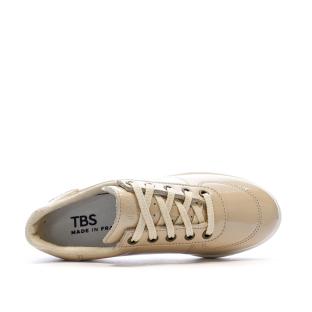 Baskets Beige Femme TBS Tennis Verni Greta vue 0