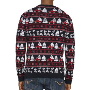 Pull de Noël Marine/Rouge Homme Only & Sons Xmas vue 2