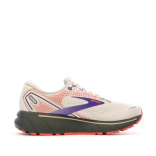 Chaussures de running Blanches/Rouges Mixte Brooks Ghost 14 vue 2