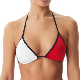 Haut de maillot de bain Marine/Blanc/Rouge Femme Tommy Hilfiger Triangle vue 0