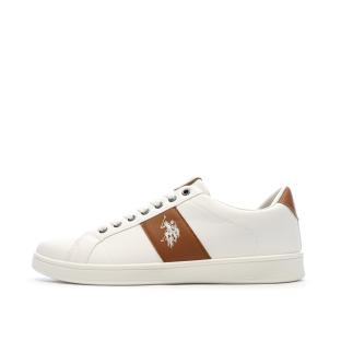 Baskets Blanches/Camel Homme US Polo ASSN High-top vue 0