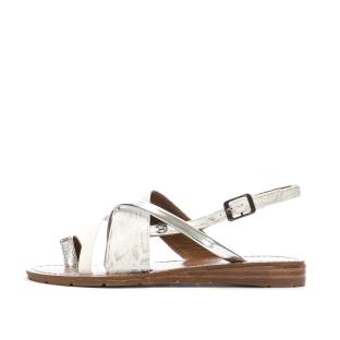Sandales Blanc/Argent Femme Chattawak SAM pas cher