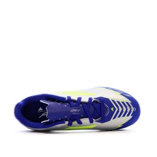 Chaussures de football Bleu/Gris Argent Garçon Adidas F50 Club vue 0
