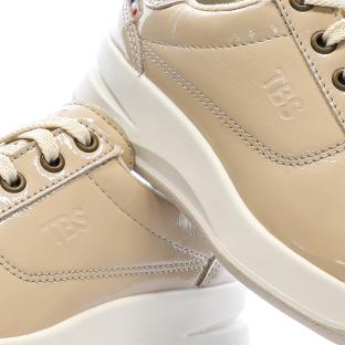 Baskets Beige Femme TBS Tennis Verni Greta vue 0