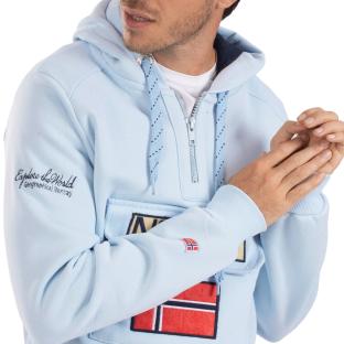 Sweat Bleu Clair Homme Geographical Norway Gymclas vue 2