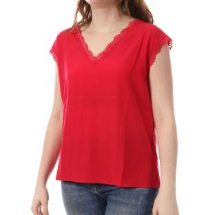 T-Shirt Rouge Femme Only Pelina pas cher