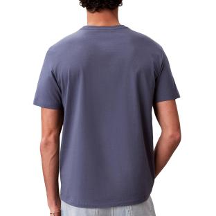 T-Shirt Bleu Chiné Homme Calvin Klein Jeans Badge L4G vue 0