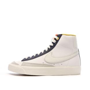 Baskets Blanche/Marine Garçon Nike Blazer Mid '77 vue 0