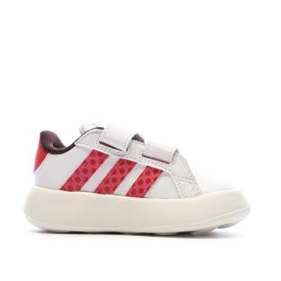 Baskets Blanches/Rouges Fille Adidas Grand Court Minnie vue 2