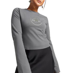 T-Shirt Gris Femme Converse Chuck Taylor vue 0