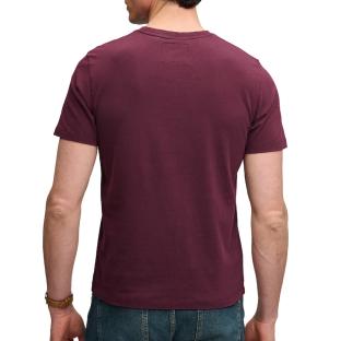 T-Shirt Bordeaux/Beige Homme Superdry Classic vue 0