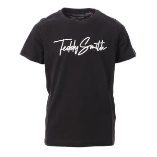 T-shirt Marine/Logo Garçon Teddy Smith Evan pas cher