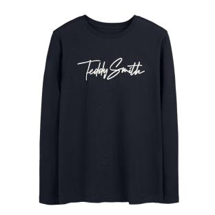 T-Shirt Manches Longues Noir Garçon Teddy Smith Evan pas cher