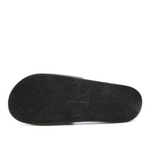 Claquettes Noires Homme Calvin Klein Jeans Slide Monogram vue 2