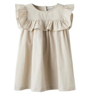 Robe Beige Fille Name it Alinnen vue 0