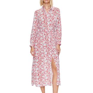 Robe Rouge à Motifs Femme Pepe jeans Perah pas cher