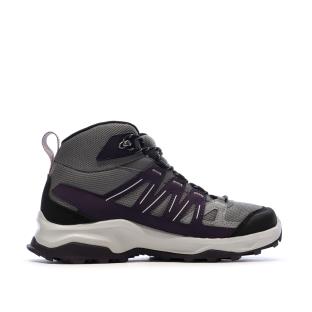 Graue/schwarze Salomon Thundercross Wanderschuhe für Damen Ansicht 0