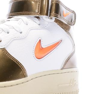 Baskets Blanches/Cuivre Mixte Nike Air Force 1 Mid vue 7