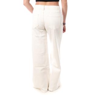 Jean Large Blanc Femme Monday Premium Cordon vue 2