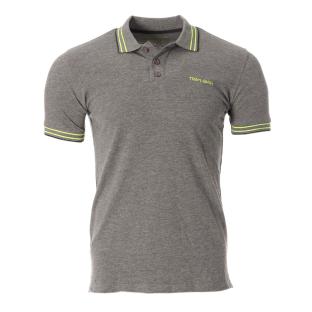 Polo Gris Foncé/Vert Homme Teddy Smith Pasian pas cher