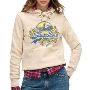 Sweat Beige Femme Superdry Floral Hood pas cher