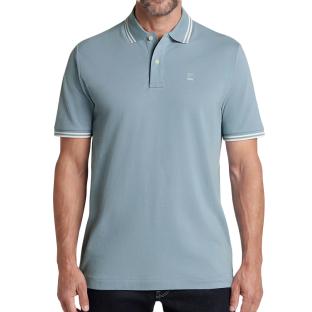 Polo azul de hombre G-Star RAW con cuello a rayas ver 0