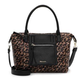 Sac à Bandoulière Noir/Léopard Femme Tamaris 33522 pas cher
