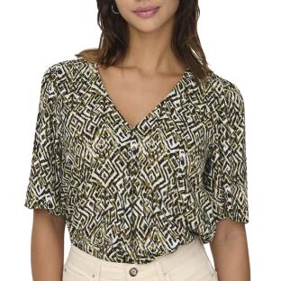 T-Shirt Beige/Noir Femme JDY Nile Life pas cher