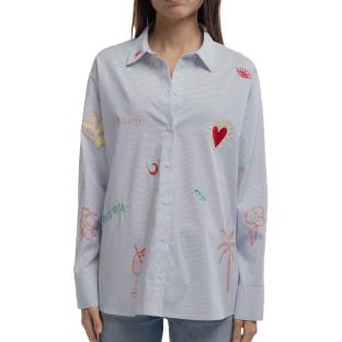 Chemise Rayure Bleu Femme Teddy Smith Lyra pas cher