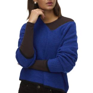 Pull Bleu électrique Femme Vero Moda Maquarius pas cher