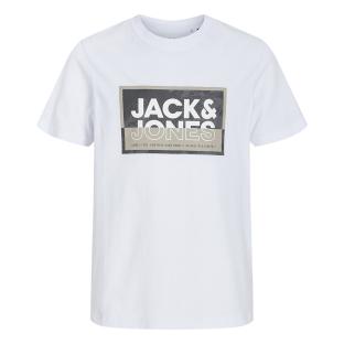 T-Shirt Blanc Garçon Jack & Jones Cologan vue 3