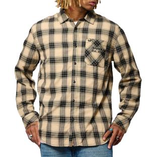 Chemise Noire/Beige Homme Kaporal BERCO pas cher