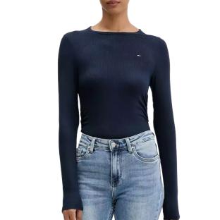 T-shirt Marine Femme Tommy Hilfiger Tjw Slim Ruched vue 0